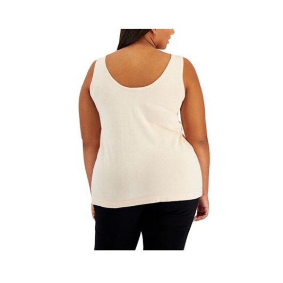 Anne Klein Plus Size Sweater Tank Top- 3X- Bisquewear - Picture 3 of 10